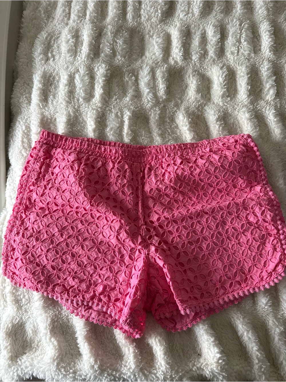 Lilly Pulitzer Hot Pink Eyelet Lace Sleep Shorts